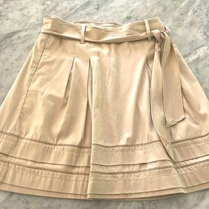 Back to work khaki pleated skirt, Sz 2, like new